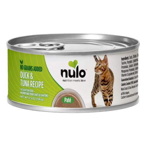 Image of Nulo Canned Wet Cat Food, Pate, Duck & Tuna Recipe, 5.5 oz x 24
