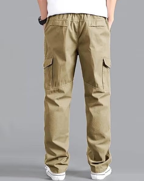 Image of Vikita Enterprise Men's Relaxed Fit Cotton Cargo Pant with Full Length and Zipper Closure Type | Mens Cargo Pants with Pocket