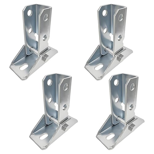 BIAXJUNY Adjustable Brace Fitting,180 Degree Turn Joint Connector Bracket Fit for 1/2 Bolt in 1-5/8 Strut Channel, Electrogalvanized (4 Pack)