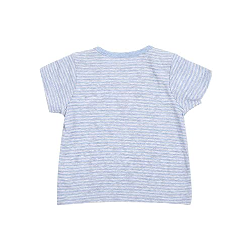 Image of Mothercare Unisex Envelope Neck Printed and Stripe Top Pack of 2 (206754931-P)