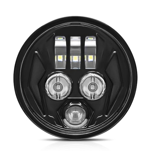 Phare moto LED 5.75 pouces avec feux de jour intégrés pour Dyna et Iron 883