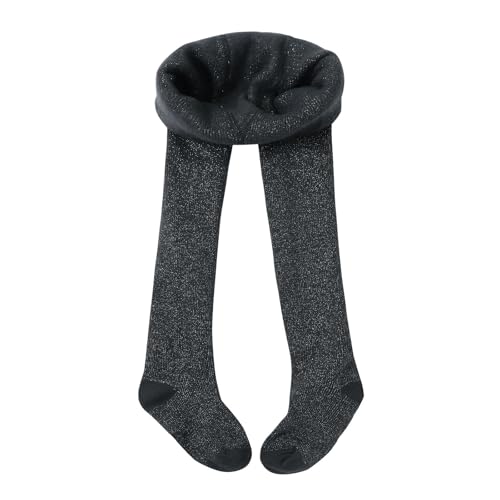 Toddler Baby Girls Cotton Lined Tights Kids Solid Warm Knit Leggings Infant Stretchy Pantyhose Thick (Grey, 6-12 Months)