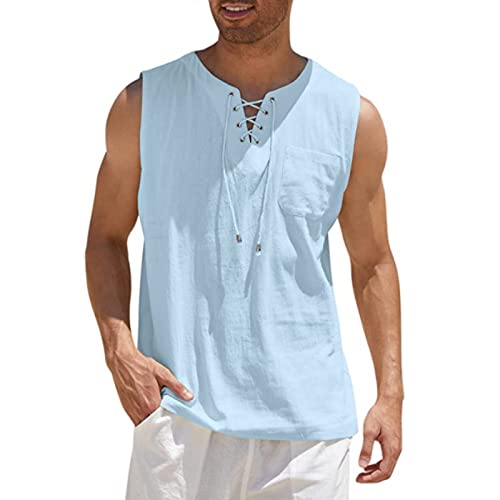 Chemise de plage sans manches pour homme idéale pour rester frais durant les fêtes d'été