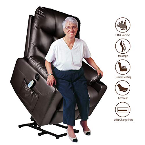 Electric Power Lift Recliner Chair for Elderly with Massage and Heat Vibration