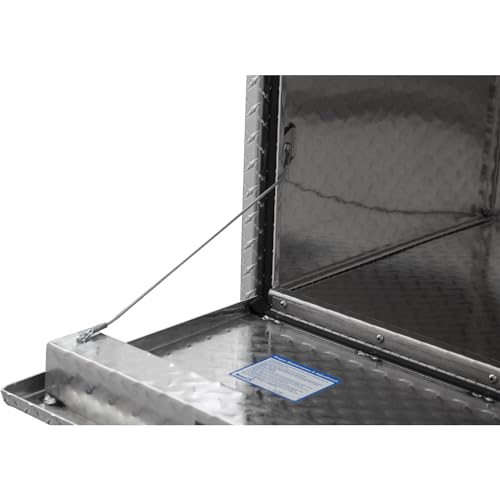 Image of Buyers Products 1705120 Diamond Tread Aluminum Underbody Truck Tool Box, 18 x 24 x 48, Made in USA, .100 in. Thick, Corrosion Resistant, Locking Compression Latch, Secure Storage for Work Trucks
