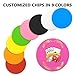 100 PCS Custom Plastic Poker Chips – Personalized Drink Tokens, Double-Sided Full Color Print, 9 Colors Custom Image or Text, Business Card Chips for Corporate Events, Bars & Promotions (rose red)