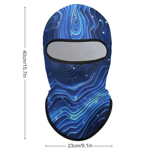 Balaclava para hombre y mujer, máscara para esquí con diseño azul eléctrico, cubreboca completo para ciclismo miniatura 2