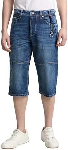 TOM TAILOR Herren TTMORRIS Relaxed Overknee Jeans Shorts
