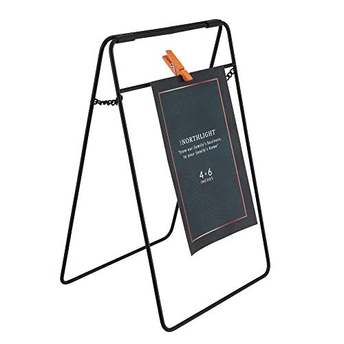 Northlight 9.75" Contemporary Clip On 4" X 6" Photo Picture Frame - Black #TOP3