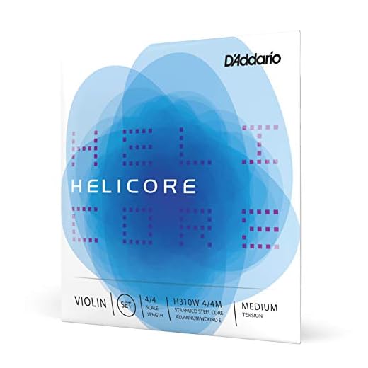 D'Addario Helicore Violin Strings Set H310W 4/4M, Medium Tension
