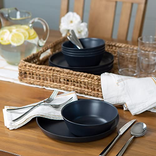 Grow Forward Premium Wheat Straw Plates And Bowls Sets - 8 Unbreakable Microwave Safe Dishes thumb #4