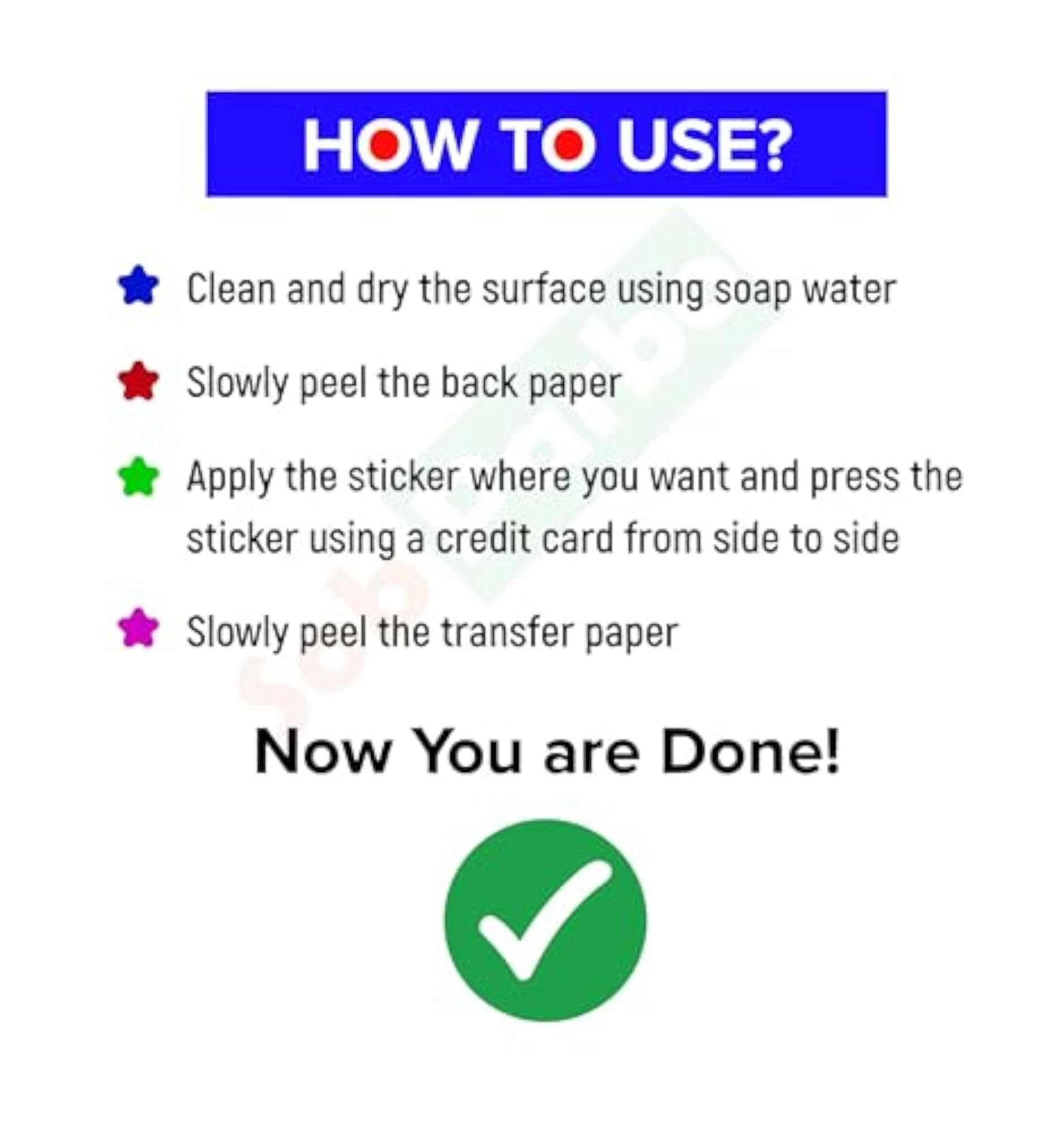 Push and Pull Door Sign Stickers Set, 2 Pack