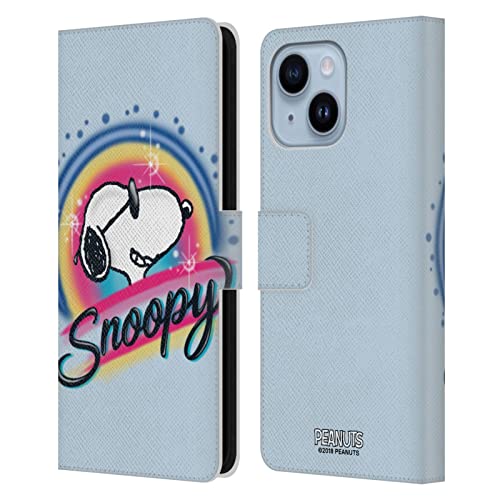 Étui portefeuille iPhone 14 Plus Peanuts Snoopy en cuir synthétique