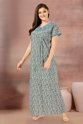 Image of Soulemo Women Cotton Floor Length Nighty 1648