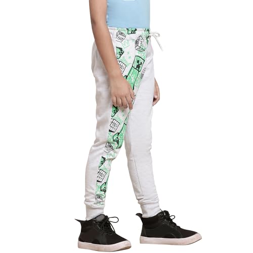 Image of Kidsville Minecraft Printed Regular Fit Grey Ploycotton Boy's Jogger