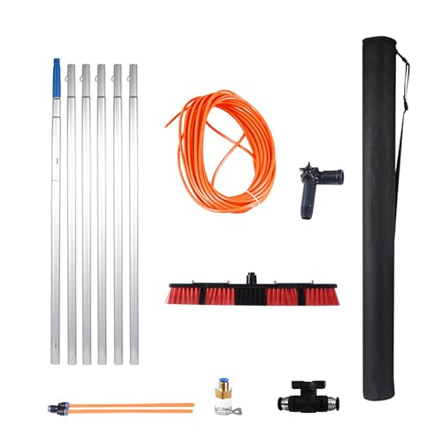 Wysuwana szczotka do czyszczenia 3-12 m, wielofunkcyjna teleskopowa myjka wysokociśnieniowa z głowicą 55 cm do paneli słonecznych, okien, ciężarówek, autobusów i samochodów