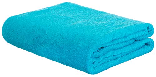 Brandsseller Koc frotte letni koc piknikowy koc mieszkaniowy 100% bawełna 150 x 200 cm turkusowy