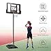 DORTALA Height Adjustable Portable Basketball Hoop System Shatterproof Backboard Wheels