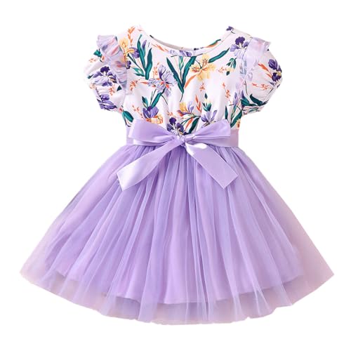 Image of Toddler Girls Tutu Dresses Cute Casual Short Sleeve Dress for Summer Daily Home School Party 2-8T