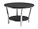 Maya Round Coffee Table, Black Top, Metal Legs RTM13418