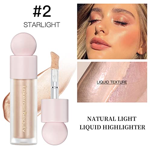 Iluminador Corporal Líquido - 2,4 oz Liquid Glow Iluminador Facial | Óleo perolado para aparar o ros