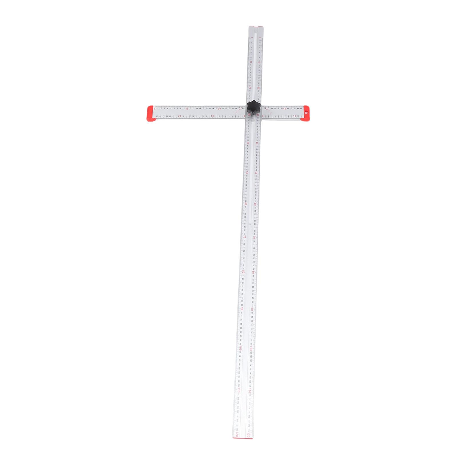 FTVOGUE Squadra a T Regolabile per Cartongesso, Squadra a T Scorrevole in Lega di Alluminio con Scala Doppia Direzionale, Righello per di Marcatura da 120 Cm per Misurazione e Layout di Carpenteria e
