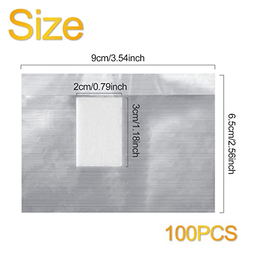 Sularpek 100 Pcs Foil Nail Wraps, nail foils for gel nails, Nail Foil Aluminium Wraps Remover with Pre-attached Lint-Free Cotton Pads, for Manicure and Pedicure, Nail Art Cleaner - Image 3