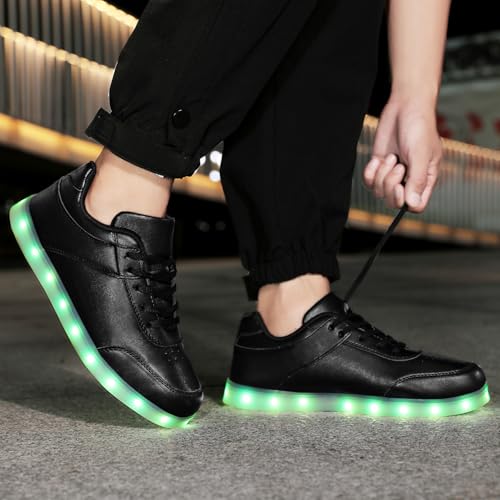 Image of JEVRITE Unisex LED Light Up High Top Sneakers - USB Charging for Women & Men - Couples Shoes