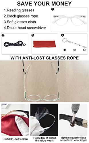 Image of OCCI CHIARI Narrow Reading Glasses Women Colorfull Cute Readers for Petite Face