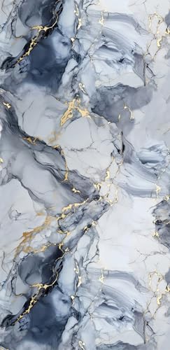 AMON Wandpaneele 122x244cm in Marmor- Granit-Optik (Royal Gold) ideal als Duschrückwand Badrückwand Küchenrückwand TV-Rückwand Dusch- Bad- Wand-Verkleidung aus 3mm PVC Wasserdicht Wasserfest