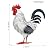 Ratuor Rooster Garden Statue Sculpture Metal Chicken Yard Decor Outdoor Figurines Patio Backyard Decoration (White)
