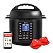 Mealthy MultiPot 2.0 6 Quart 9-in-1 Electric Pressure Cooker Slow Cooking with Programmable LCD Display, Self Sealing Lid, Accessories, and Utensils