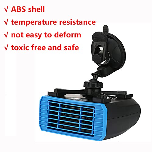 Auto-Heizungs-Entfroster, TOTMOX 12V 150W 2-in-1 Tragbarer elektrischer Kühl-Heizlüfter, 360° drehbares Fenster Demister Windschutzscheiben-Entfroster Zwei Installationsarten mit Clip und Sauger