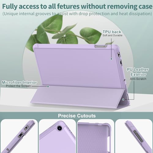Image of DJ&RPPQ Lightweight and Convenient Case for 10 Inch Tablet Protective Case with Auto Wake /Sleep-Purple