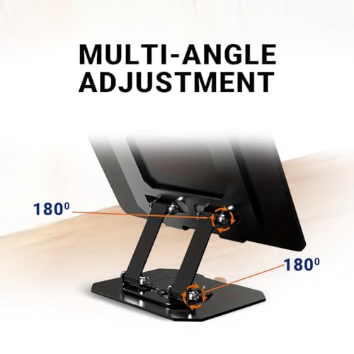 Image of Ant Riser 30, Aluminium Tilt Adjustable Laptop Stand for Desk, Metal Foldable Laptop Riser, Portable Laptop Holder Mount, Ventilated Cooling Computer Notebook Stand for 10-17 inch Devices Carbon Black
