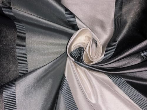 Taffetas de soie gris et ivoire jacquard, l'héritage textile pour vos pièces uniques