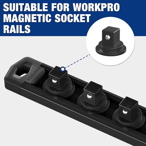 Image of WORKPRO 10-Piece Socket Clips Set, 1 /4 inch, 3 /8 inch, 1 /2 inch Drive for WORKPRO Magnetic Socket Organizer Rails