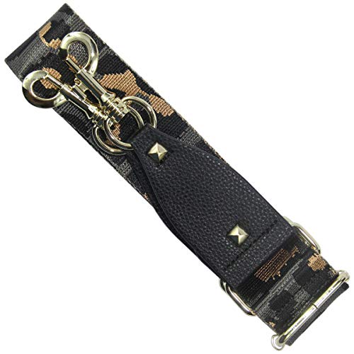 Image of Duwi Wide Purse Strap Multicolor Striped Guitar Style Strap Adjustable Canvas Crossbody Bag Strap