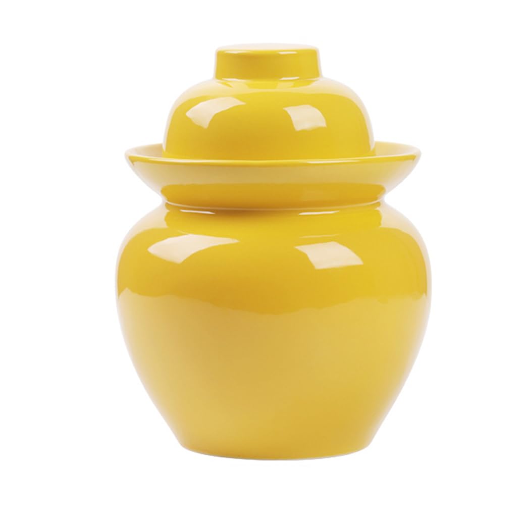 Garnek do fermentacji, garnek do marynowania z naturalnej kamionki z uszczelką wodną, pokrywka do kimchi i warzyw, tradycyjny chiński design porcelany