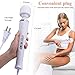 MASANIU Vibrating Massager with 10 Pulse Settings Strong Vibration for Women,Personal Total Body Therapy Massager (White)