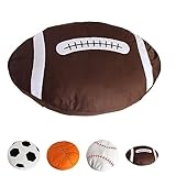 Plüsch American Football Kissen, Kreatives Ballkissen, Weicher Plüschball, Fußballkissen, Fußball Kissen Fußball-Liebhaber (Sommer Rugby,55 * 35CM)
