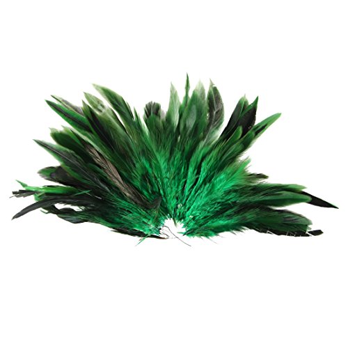 SODIAL(R) Aprox. 50pcs tenio la pluma verde del gallo de la decoracion