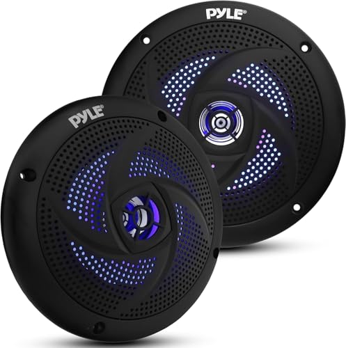 Pyle Casse Audio Marine, Altoparlanti da 13,3 Centimetri, Speaker 2 Vie Impermeabili con LED,...