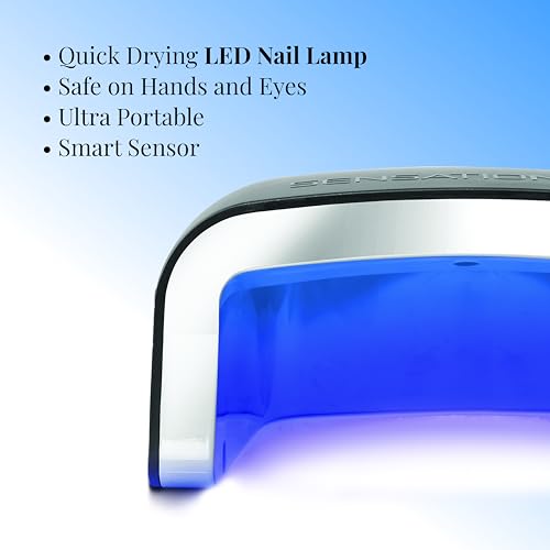 Sensationail Clean Prep & Cure Gel Nail Polish Kit - Long-Lasting Salon Grade Manicure Kit with UV Lamp - Includes Primer, Base & Top Coat, Cleanser, and Manicure Essentials - Lasts Up to 2 Weeks