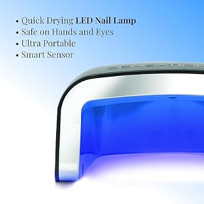 Sensationail Clean Prep & Cure Gel Nail Polish Kit - Long-Lasting Salon Grade Manicure Kit with UV Lamp - Includes Primer, Base & Top Coat, Cleanser, and Manicure Essentials - Lasts Up to 2 Weeks