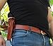 Leather Paddle OWB Revolver Holster with Retention Strap Fits Uberti Cattleman 1873, 45 Colt 4-3/4'' Barrel, R/H Draw, Brown Color #1841#