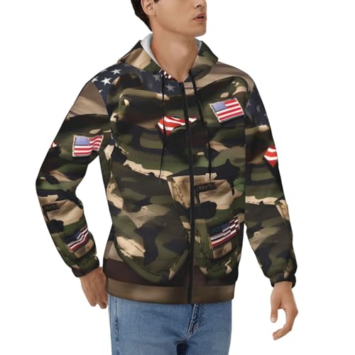Sweat à capuche zippé EdWal homme avec fermeture intégrale thermique et poches
