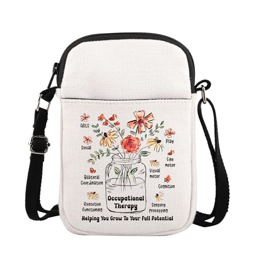 TOBGBE OT Gifts Occupational Therapy Crossbody Bag OT Therapists Healthcare Gift for Women Therapists Inspiration Gifts