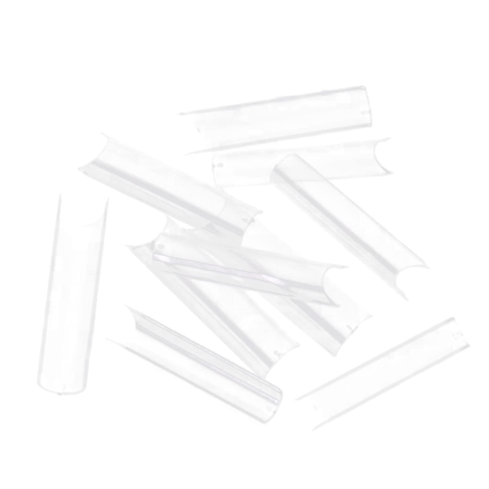 Clous à Ongles Coffret Transparent 500 Pièces Faux Ongles