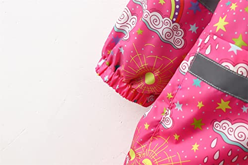 Kids Raincoats Waterproof Rain Jacket with Hood Boys Girls Outdoor Windbreaker Outwear Clothes Long3